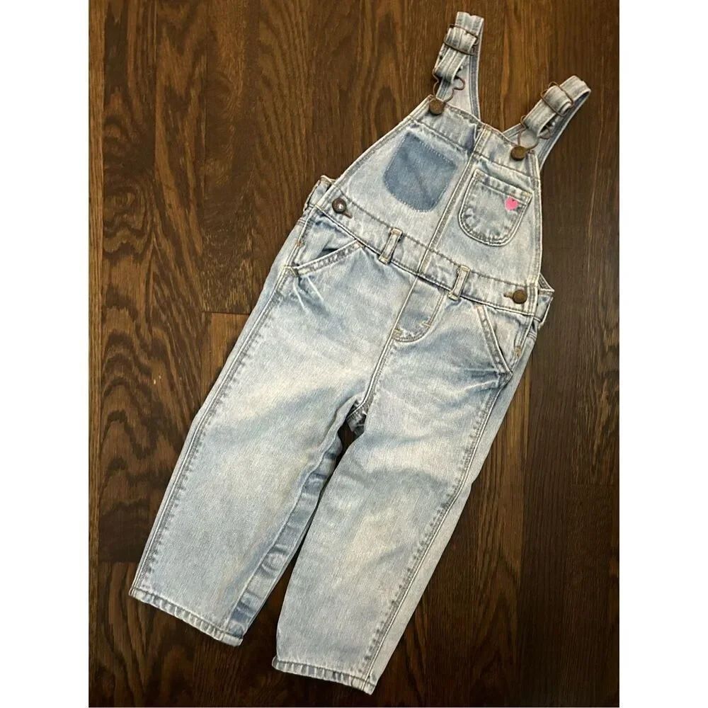 OSHKOSH B’Gosh Toddler Girls 18-24 Months Denim Overalls